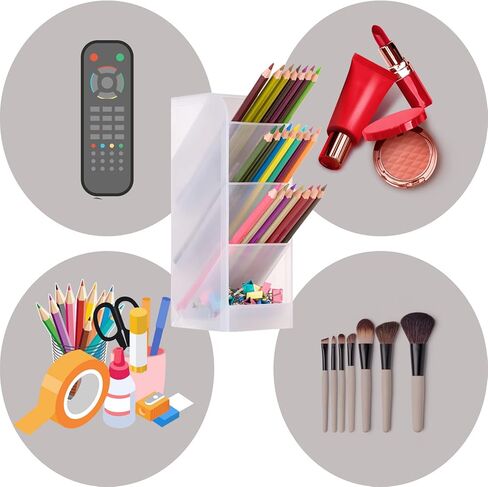 6 قطع منظم أقلام الرصاص لسطح المكتب، حامل أقلام الرصاص، منظم قرطاسية مكتب المكتب للقلم، قلم الرصاص، أقلام التحديد، منظم تخزين أقلام الرصاص البلاستيكي لمستلزمات مكتب المدرسة المنزلية in Kuwait