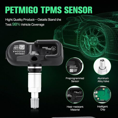 مستشعر TPMS 315 ميجاهرتز لسيارة Lexus GS350، لسيارة Toyota Camry RAV4 Scion Yaris Corolla مستشعر مراقبة ضغط الإطارات مناسب لـ PMV-107J 42607-33021 42607-06011 42607-33011 (4 قطع) in Saudi Arabia