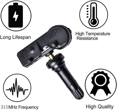28103-AG00B Programmed Tire Pressure Monitoring System (TPMS) Sensor 315MHz Compatible for Subaru 2005-2008 Legacy, 2005-2008 Outback, 2006-2008 Tribeca | Set of 4 in Saudi Arabia