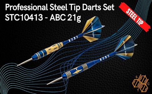 6pc Steel Tip Darts Set - Professional Darts for Dartboard - Includes Barrels + Plastic/Aluminum Shafts + O'Rings + Flights + Sharpener + Wrench in Saudi Arabia