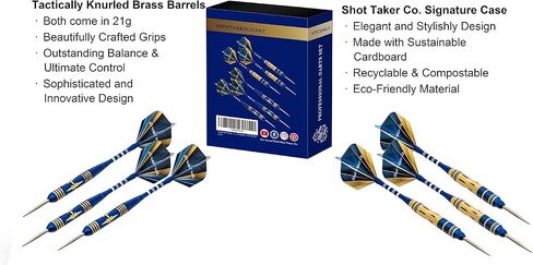 6pc Steel Tip Darts Set - Professional Darts for Dartboard - Includes Barrels + Plastic/Aluminum Shafts + O'Rings + Flights + Sharpener + Wrench in Saudi Arabia