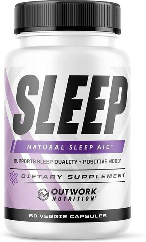 Outwork Nutrition Sleep - Natural Sleep Aid with Melatonin, Saffron Extract, L-Theanine for a Good Night's Sleep, REM Sleep for Men and Women, Enhance Natural Sleep, Increase Sleep Duration in Saudi Arabia