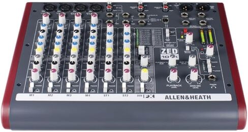 Allen & Heath Mixer ZED10FX Multipurpose Audio Mixer for Live Sound and Recording Bundle with 2x Pig Hog PHM15 8mm XLR Microphone Cable 15ft, Power Cable & Liquid Audio Polishing Cloth in Saudi Arabia