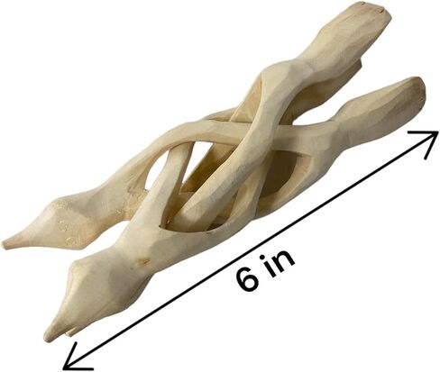 NessaStores- Natural Carved Tripod Wood Stand Holder 6 Inch #JC-065 (1 pc) in Saudi Arabia