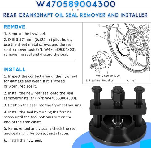 Yoursme W470589004300 Rear Crankshaft Oil Seal Remover and Installer Tool Kit for Detroit Diesel DD13 DD15 DD16 Engines in Saudi Arabia