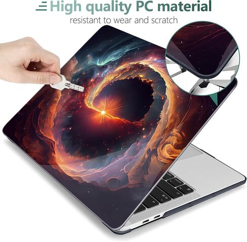 Case for MacBook Pro 13 inch 2020 2022 Released M2/M1 Chip A2338/A2251/A2289, Plastic Hard Shell Laptop Case with Keyboard Cover & Trackpad Protector & 2 OTG Adapters, Galaxy Sky in Saudi Arabia