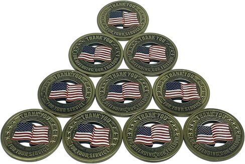 Thank You for Your Service Challenge Coin - Patriotic Appreciation Gift (1) in Saudi Arabia