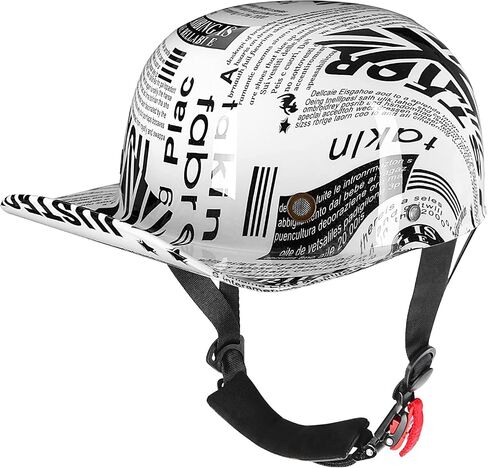 Baseball Style Cap Retro Motorcycle Helmet Baseball Cap Helmet Vintage Open Face Motorcycle Helmet Unisex-Adult - for Scooter Moped Cap Street Cruiser Jet - DOT Certified in Saudi Arabia