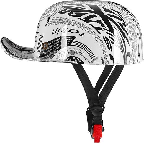 Baseball Style Cap Retro Motorcycle Helmet Baseball Cap Helmet Vintage Open Face Motorcycle Helmet Unisex-Adult - for Scooter Moped Cap Street Cruiser Jet - DOT Certified in Saudi Arabia
