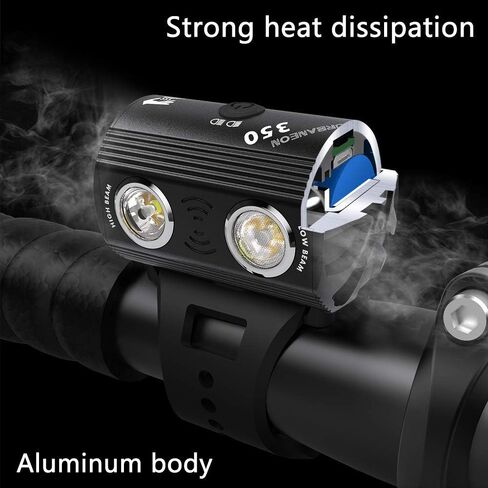 Volo URBANEON 350 Bike Front Lights for Night Riding Bicycle Headlight Led Cycling Flashlight Rechargeable Mini Head Lamp for Bikes 2 Beams Safety Biking Accessories MTB Road Helmet Mountain Scooter in Saudi Arabia