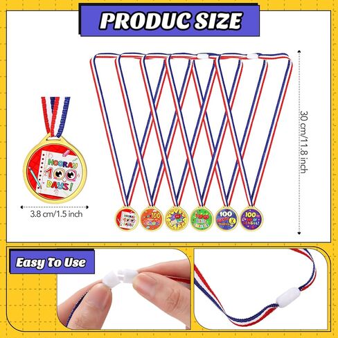 200 قطعة من ميداليات اليوم 100 للمدرسة، ميداليات متنوعة لجوائز للأطفال، جائزة جائزة الكأس البلاستيكية للفصل الدراسي، 100 يوم من المدرسة، ديكورات حفلات الجمباز، مكافأة مسابقة الجمباز in Kuwait