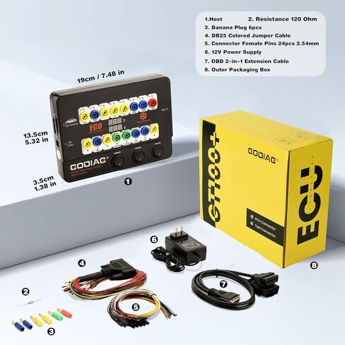 GODIAG GT100 + OBD2 صندوق الاختراق، كاشف بروتوكول obdii القوي، obd ويمكن أن صندوق اندلاع وحدة التحكم الإلكترونية للسيارات، obd2 اختبار تشخيص السيارة in Kuwait