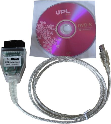 كابل واجهة USB للسيارة Ediabas K + Dcan USB obd obd2 obdii ماسح ضوئي تشخيصي متوافق مع BMW R56 E87 E93 E70 أبيض in Kuwait