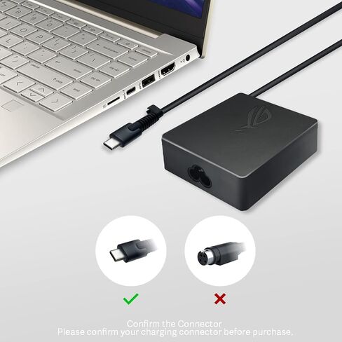 شاحن USB-C 100 واط لجهاز ASUS ROG: محول تيار متردد للكمبيوتر المحمول A20-100P1A متوافق مع ASUS ROG Flow X13 Z13 GZ301 GV301 G533QM GA401QM GA503QM GX703HS ZenBook 14X 14 UM5401QA UM425QA UX425QA - 20V 5A in Saudi Arabia