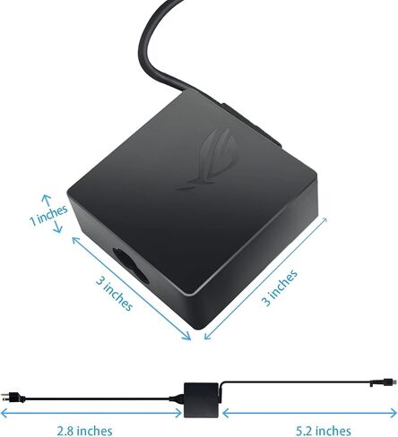 شاحن USB-C 100 واط لجهاز ASUS ROG: محول تيار متردد للكمبيوتر المحمول A20-100P1A متوافق مع ASUS ROG Flow X13 Z13 GZ301 GV301 G533QM GA401QM GA503QM GX703HS ZenBook 14X 14 UM5401QA UM425QA UX425QA - 20V 5A in Saudi Arabia