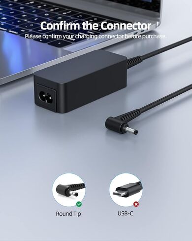 شاحن 45 واط لجهاز Lenovo Chromebook N23 N22 N42 N42-20 N42-20T Winbook N22-20 Touch Laptop، (سلامة معتمدة من UL)، موصل دائري in Saudi Arabia
