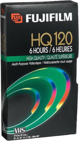 شريط فيديو فارغ متعدد الأغراض من Fuji HQ T-120 VHS (عبوة من 6 قطع) in Saudi Arabia