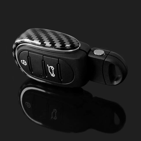 QIDIAN Car Key Shell Fob Case Cover Chain Rope Keychain Slim Design Alloy for Cooper Clubman F54 F55 F56 F57 F60 Countryman in Saudi Arabia