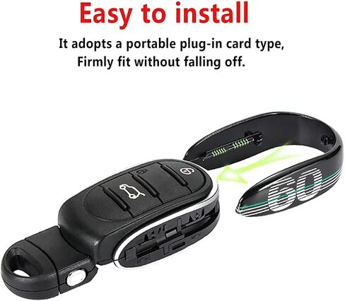 QIDIAN Car Key Shell Fob Case Cover Chain Rope Keychain Slim Design Alloy for Cooper Clubman F54 F55 F56 F57 F60 Countryman in Saudi Arabia