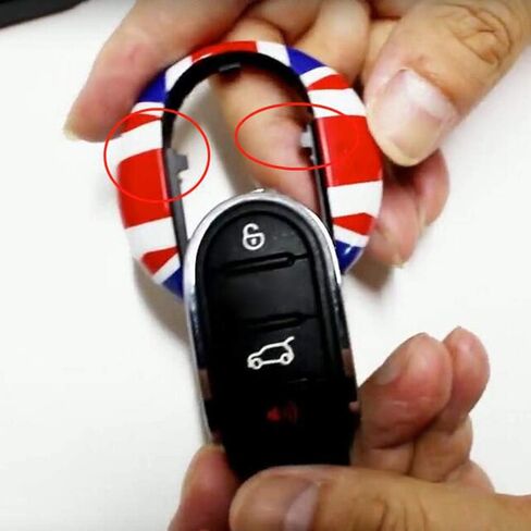 QIDIAN Car Key Shell Fob Case Cover Chain Rope Keychain Slim Design Alloy for Cooper Clubman F54 F55 F56 F57 F60 Countryman in Saudi Arabia