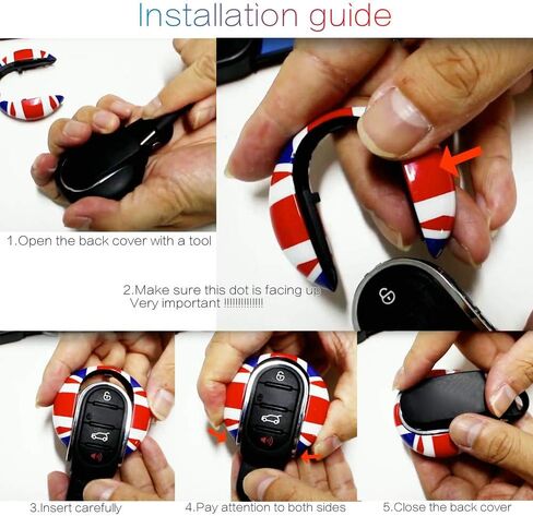 QIDIAN Car Key Shell Fob Case Cover Chain Rope Keychain Slim Design Alloy for Cooper Clubman F54 F55 F56 F57 F60 Countryman in Saudi Arabia