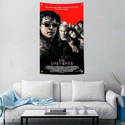 ملصق الأولاد المفقودون علم 3 × 5 أقدام ملصق فيلم الأولاد المفقودون نسيج بوليستر طباعة عالية الدقة لغرفة النوم بالكلية وغرفة الكهف ديكور الحائط in Kuwait