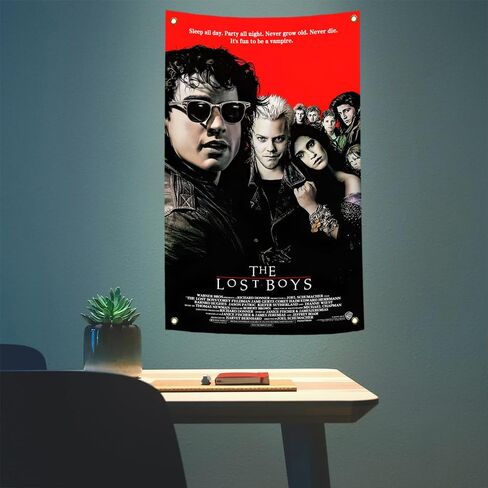 ملصق الأولاد المفقودون علم 3 × 5 أقدام ملصق فيلم الأولاد المفقودون نسيج بوليستر طباعة عالية الدقة لغرفة النوم بالكلية وغرفة الكهف ديكور الحائط in Kuwait