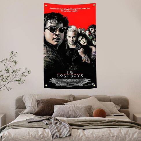 ملصق الأولاد المفقودون علم 3 × 5 أقدام ملصق فيلم الأولاد المفقودون نسيج بوليستر طباعة عالية الدقة لغرفة النوم بالكلية وغرفة الكهف ديكور الحائط in Kuwait