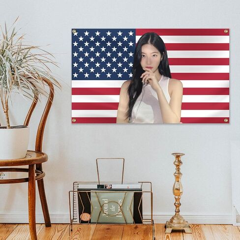 Generic LE SSERAFIM Sakura America Tapestry, 3x5 Ft Kpop Tapestries with Brass Grommets for Funny College Dorm Room Decor, Wall Hanging Sakura Tapestries for Bedroom Living Room Decorations, Style 01 in Saudi Arabia
