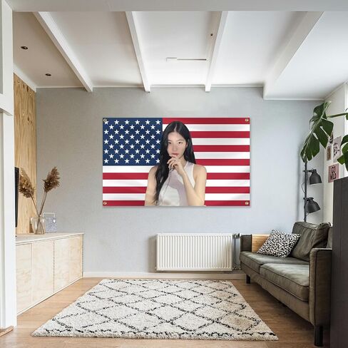 Generic LE SSERAFIM Sakura America Tapestry, 3x5 Ft Kpop Tapestries with Brass Grommets for Funny College Dorm Room Decor, Wall Hanging Sakura Tapestries for Bedroom Living Room Decorations, Style 01 in Saudi Arabia