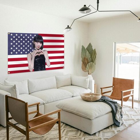 Generic LE SSERAFIM Sakura America Tapestry, 3x5 Ft Kpop Tapestries with Brass Grommets for Funny College Dorm Room Decor, Wall Hanging Sakura Tapestries for Bedroom Living Room Decorations, Style 01 in Saudi Arabia