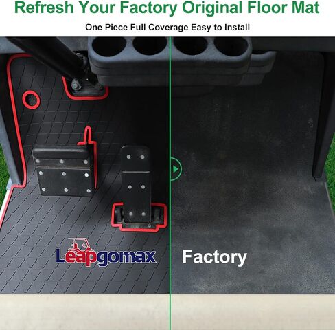 EZGO TXT Floor Mat, Full Coverage Golf Cart Floor Mat Liner Replacement for EZGO TXT, Express S4 (2012-2020), Workhorse,Valor, Star Classic 36V Models Non-Slip&Easy to Clean Black in Saudi Arabia