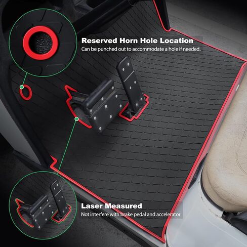 EZGO TXT Floor Mat, Full Coverage Golf Cart Floor Mat Liner Replacement for EZGO TXT, Express S4 (2012-2020), Workhorse,Valor, Star Classic 36V Models Non-Slip&Easy to Clean Black in Saudi Arabia