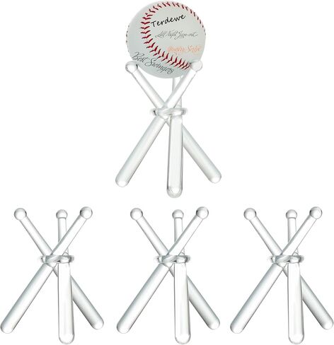 Baseball Stand Baseball Holders for Balls Display Acrylic Baseball Bat Display Stand Holder Display Baseball Centerpieces for Tables for Kids and Sports Lover (2 Pack) in Saudi Arabia