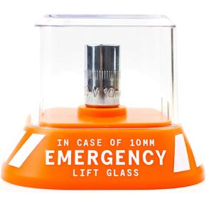 SST - Emergency 10mm Socket - Funny Gag Gift for Men - Break In Case of Emergency - Desk & Workshop Gift - Removable ¼" 10mm Chrome Socket