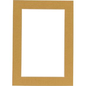 11x14 Mat Bevel Cut for 9x12 Photos - Acid Free Rattan Beige Precut Matboard - for Pictures, Photos, Framing - 4-ply Thickness