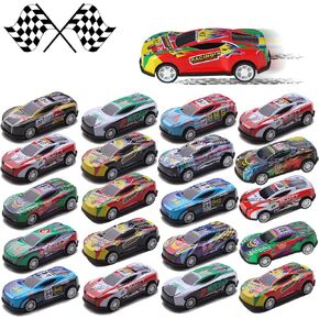 30 Pack Pull Back Cars for Kids, Mini Vehicles Toy Bulk Party Favor Race Cars Toys, Goodie Bag Stuffers, Pinata Fillers for Boys Girls Toddlers
