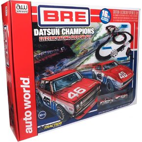 Auto World BRE Datsun 1972 BRE Datsun 510 1971 BRE Datsun 240Z 16' Slot Car Set
