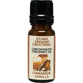 Concentrated Fragrance Oil - Cinnamon Vanilla - The Scent of Spicy Cinnamon w/Sweet Vanilla. Infused w/Essential Oils.(.33 fl.oz.)