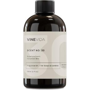 VINEVIDA [4oz] Cucumber Mint Fragrance Oil for Candle Making - Candle Scents for Candle Making, Made in USA Candle Oil Scents - Scents for Soap Making