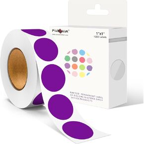 PARLAIM 1 Inch Round Color Code Dot Stickers,Red Inventory Dots Label,Adhesive Circle Sticker Labels for Office Home-1000 Per Dispenser Box(Red)