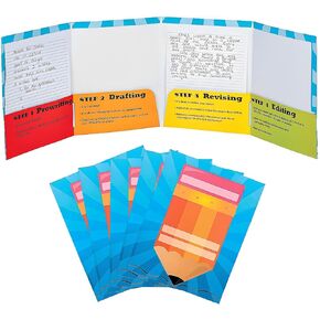 Fun Express Writing Bulk Folders with Pockets - Educational Language Arts ELA Classroom Supplies - Teaching Supplies (Contemporary, 12, Count)
