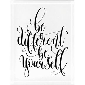 Infusion Be Different Be Yourself Crystal Rectangle Paperweight with Gift Box