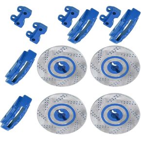 Bnineteenteam 4Pcs Simulation Metal Brake Discs Calipers Fit for 1/10 RC Car Parts (Green)