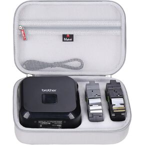 Mchoi Hard Portable Case Compatible with Brother P-Touch Cube Plus PT-P710BT Versatile Label Maker (Grey)