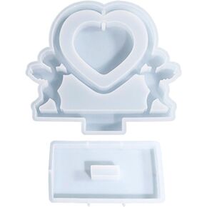 Resin Moulds Heart Shaped Resin Frame Mold Cupids Photo Frame Molds for Create Photo Frames for Table Home Decor