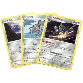 Klinklang 104/172 - Brillant Star - Pokemon Evolution 3 Card Lot - Klang 103/172 - Klink 102/172