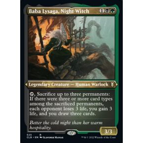 Magic: the Gathering - Baba Lysaga, Night Witch (525) - Etched - Foil - Battle for Baldur's Gate