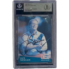 Jack N Signed Slabbed 1991 Trading Card BAS 00015004248