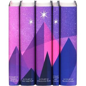 A Court of Thorns and Roses 5-Volume Hardcover Set with Juniper Books Custom Designed Book Covers | Author Sarah J. Maas